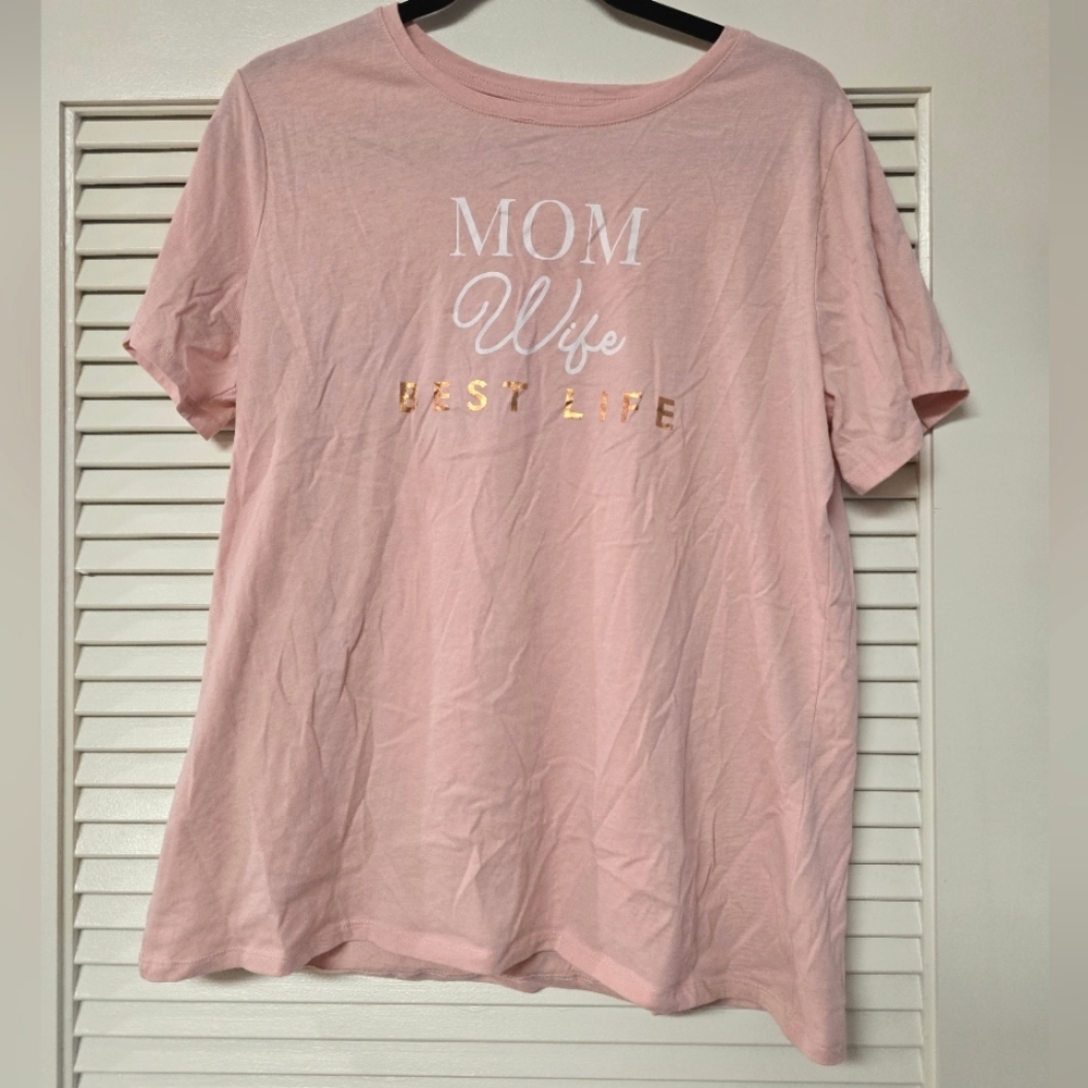 Nine West - Mom Wife Best Life Lightweight Graphic Short-Sleeve T-Shirt